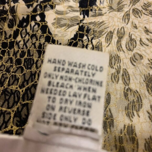 Chicos Blazer Multi Animal Print Metallic Green Bomber Zip Up Womens SZ 2(12-14) - Picture 5 of 9